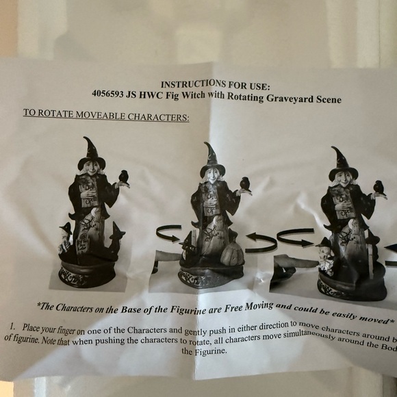 Jim Shore Halloween Ghostly, Ghastly Greetings rotating figurine - Picture 9 of 10